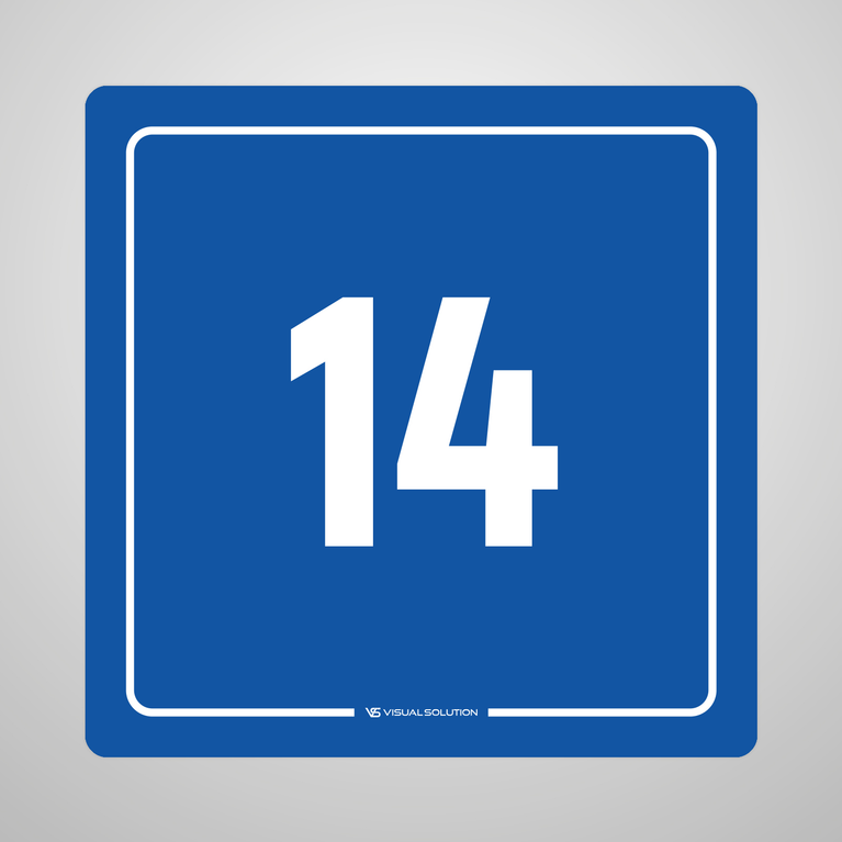 Naklejka informacyjna: numer 14
