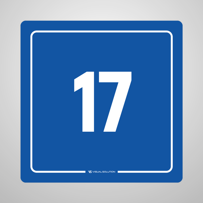 Naklejka informacyjna: numer 17
