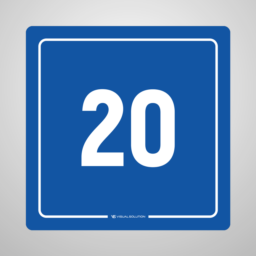 Naklejka informacyjna: numer 20
