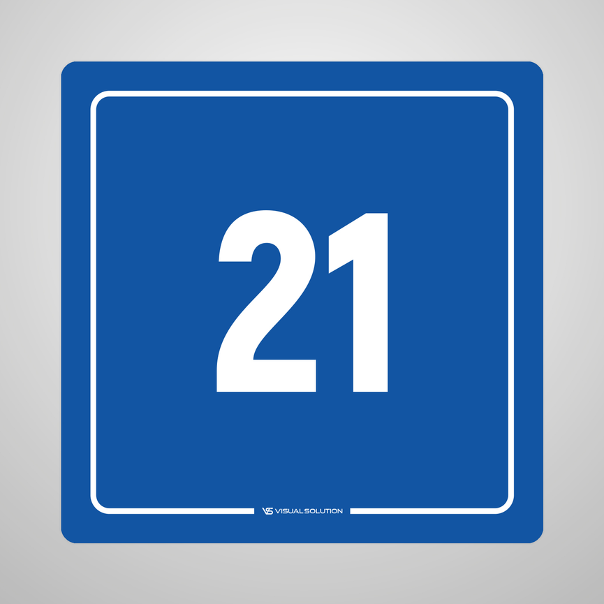 Naklejka informacyjna: numer 21