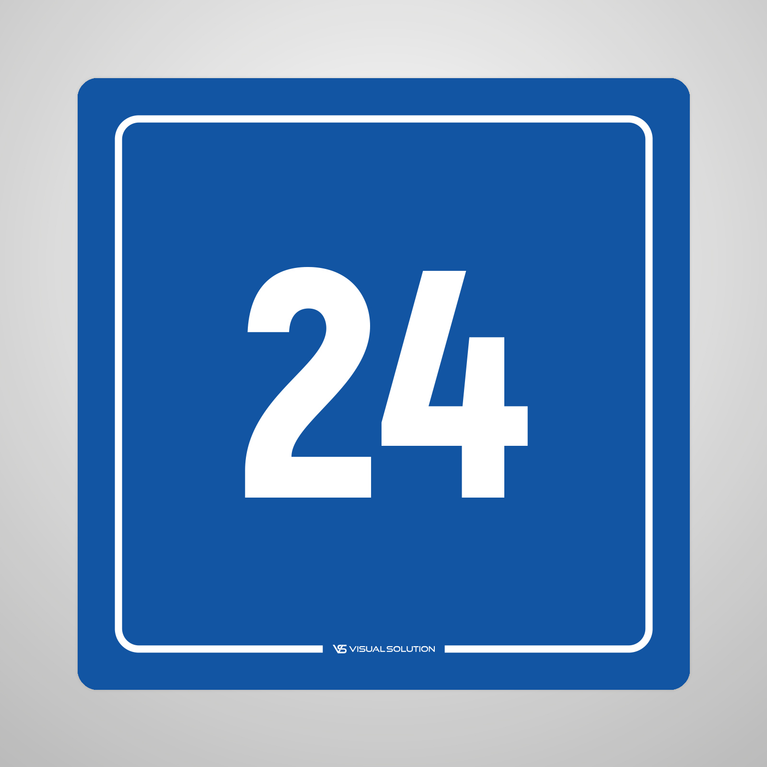 Naklejka informacyjna: numer 24