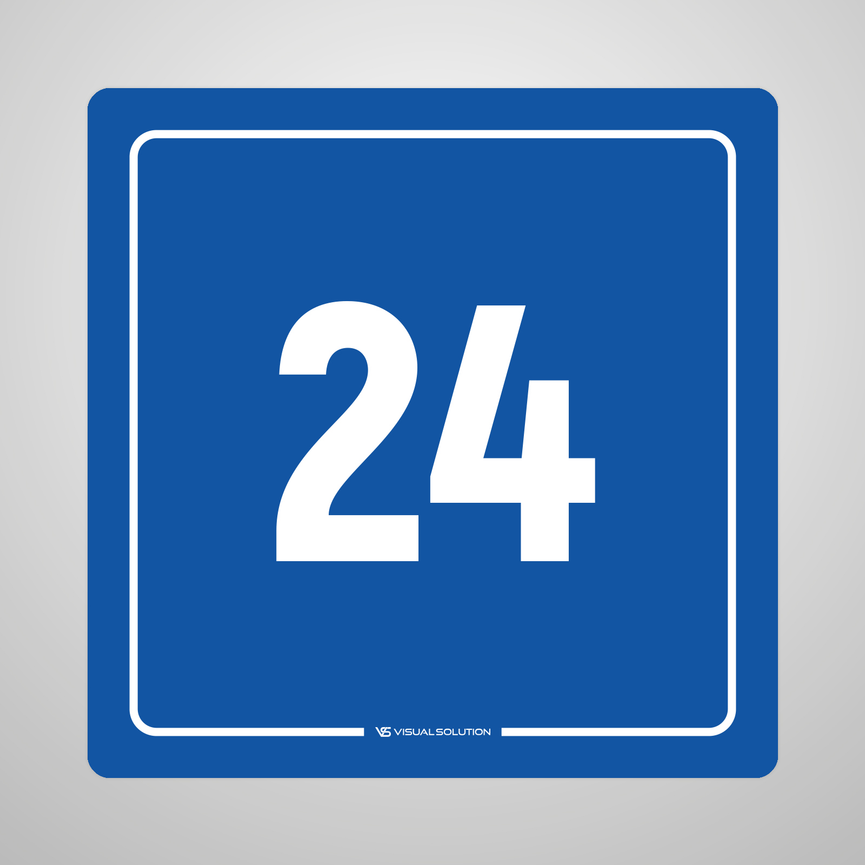 Naklejka informacyjna: numer 24