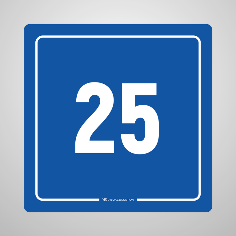 Naklejka informacyjna: numer 25