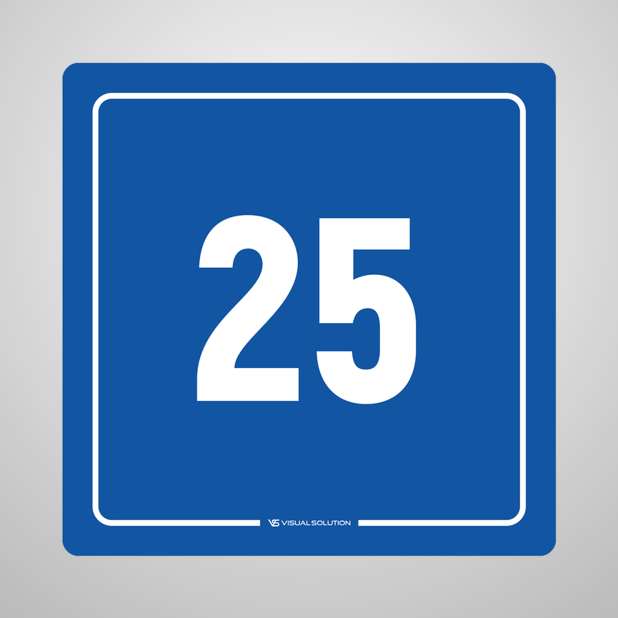 Naklejka informacyjna: numer 25