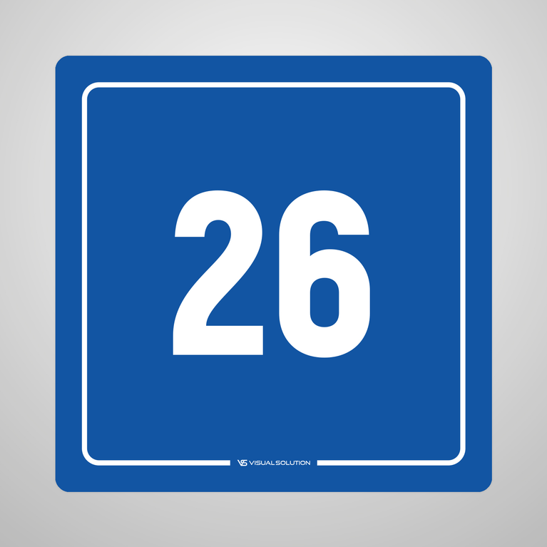 Naklejka informacyjna: numer 26
