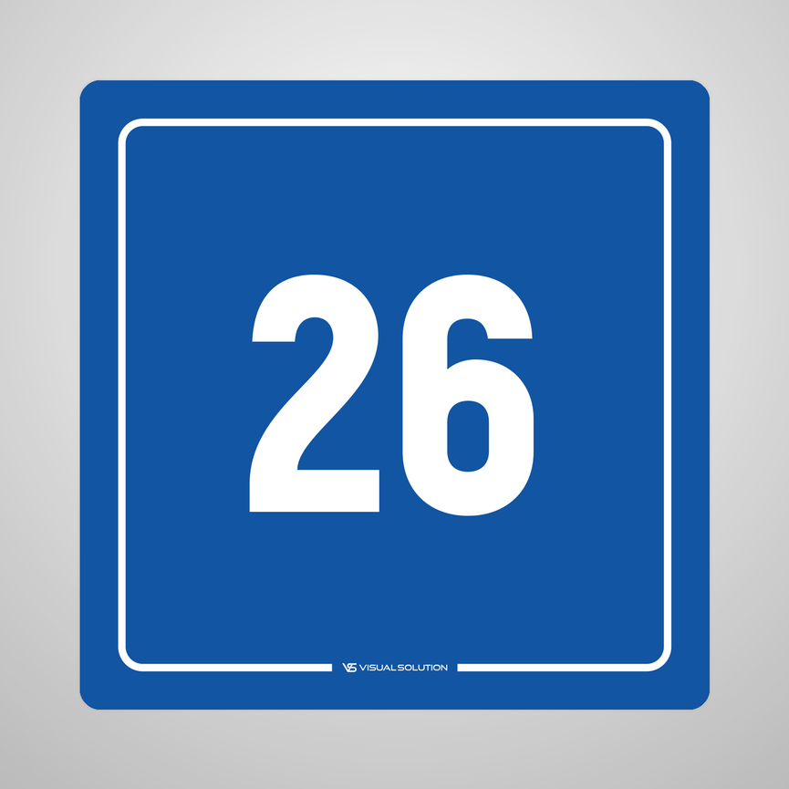 Naklejka informacyjna: numer 26