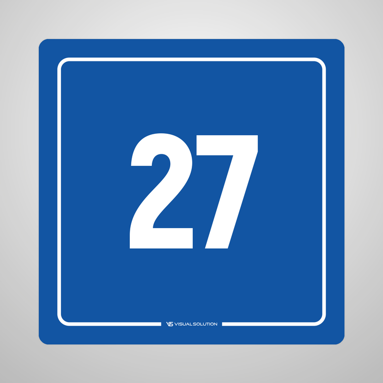 Naklejka informacyjna: numer 27