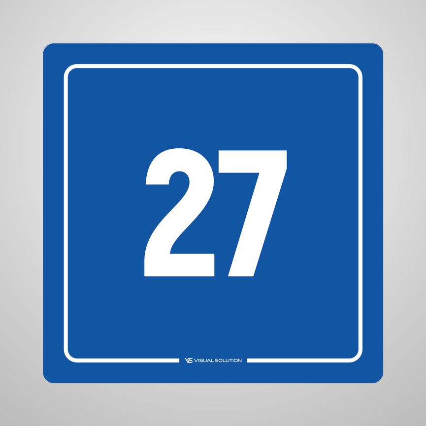 Naklejka informacyjna: numer 27