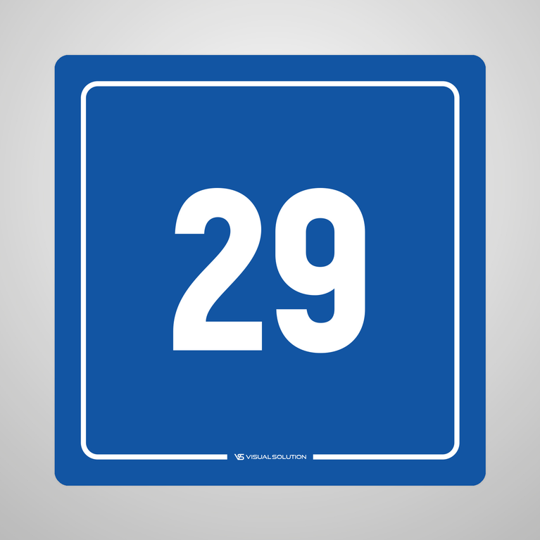 Naklejka informacyjna: numer 29