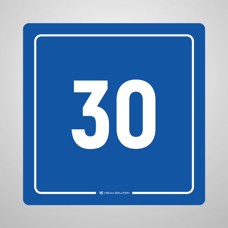 Naklejka informacyjna: numer 30