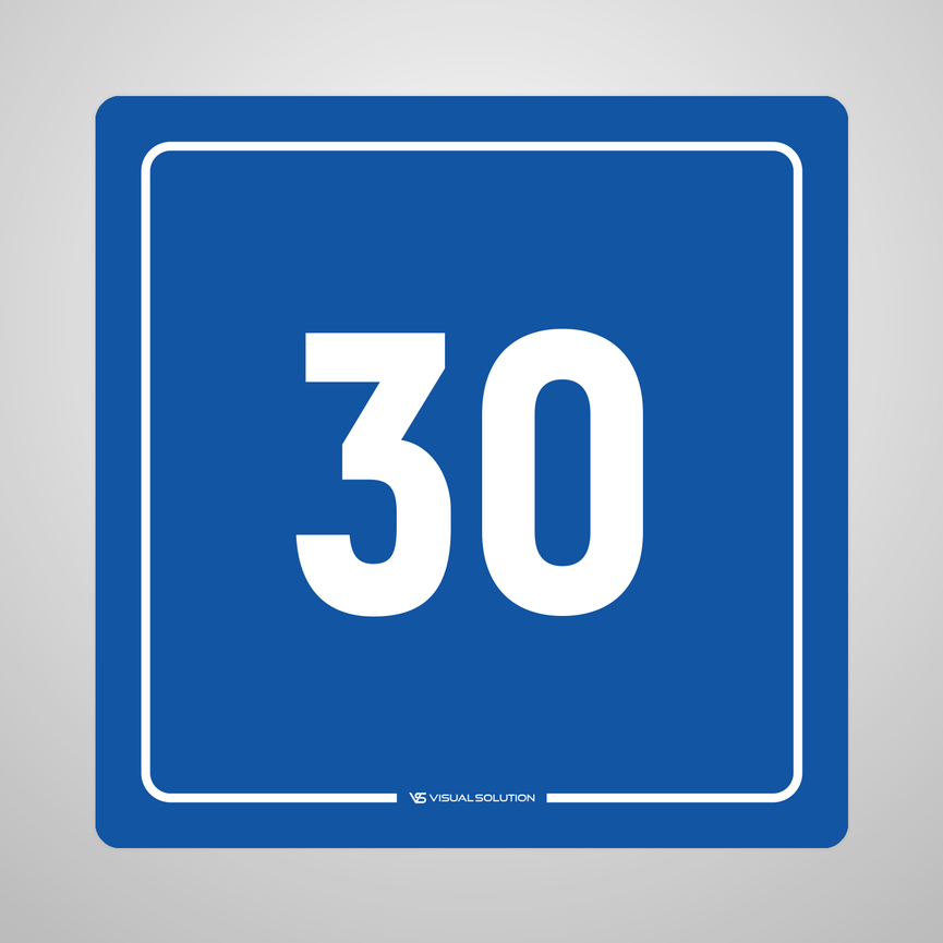 Naklejka informacyjna: numer 30