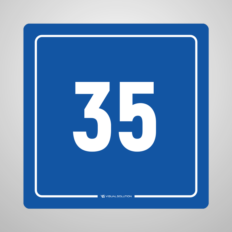 Naklejka informacyjna: numer 35