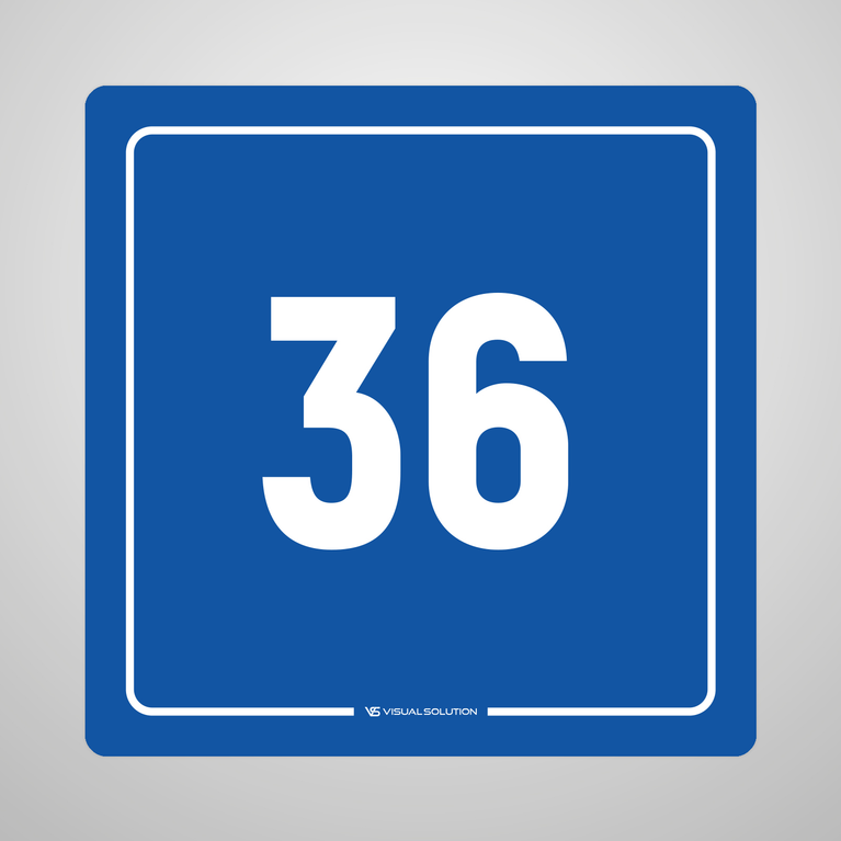 Naklejka informacyjna: numer 36