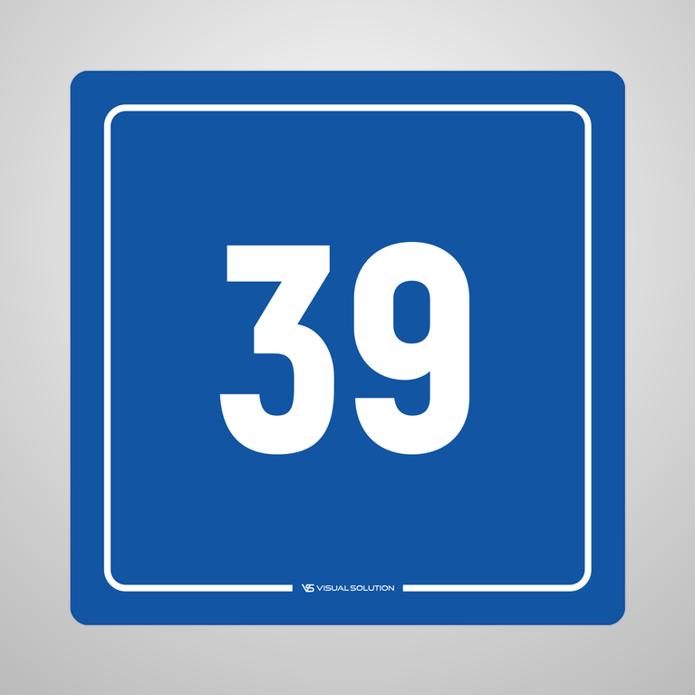 Naklejka informacyjna: numer 39