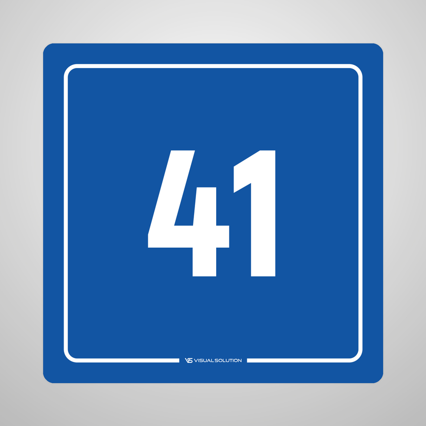 Naklejka informacyjna: numer 41