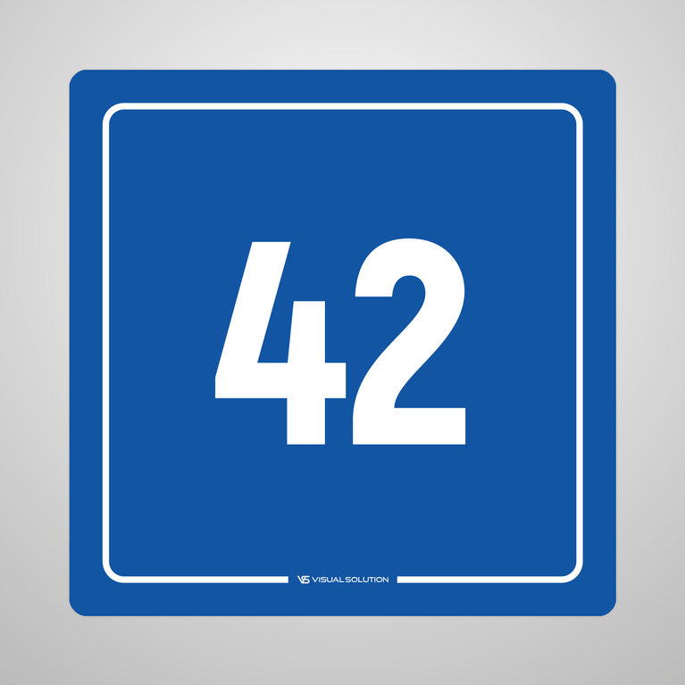 Naklejka informacyjna: numer 42