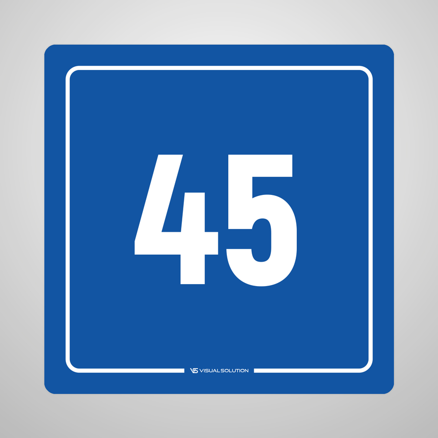 Naklejka informacyjna: numer 45
