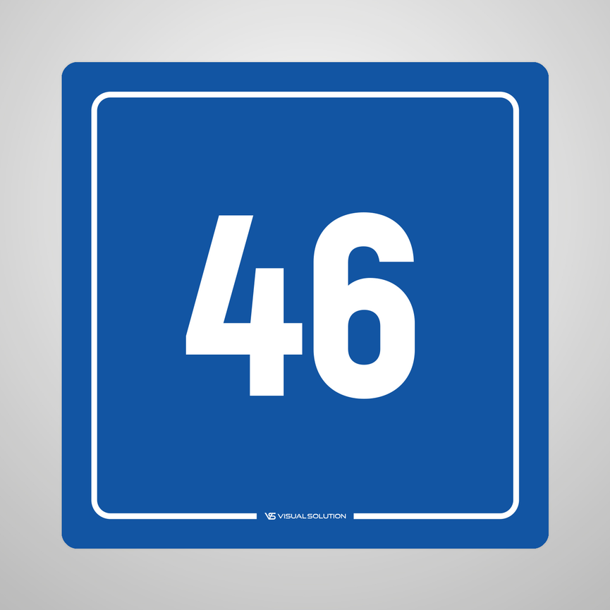 Naklejka informacyjna: numer 46