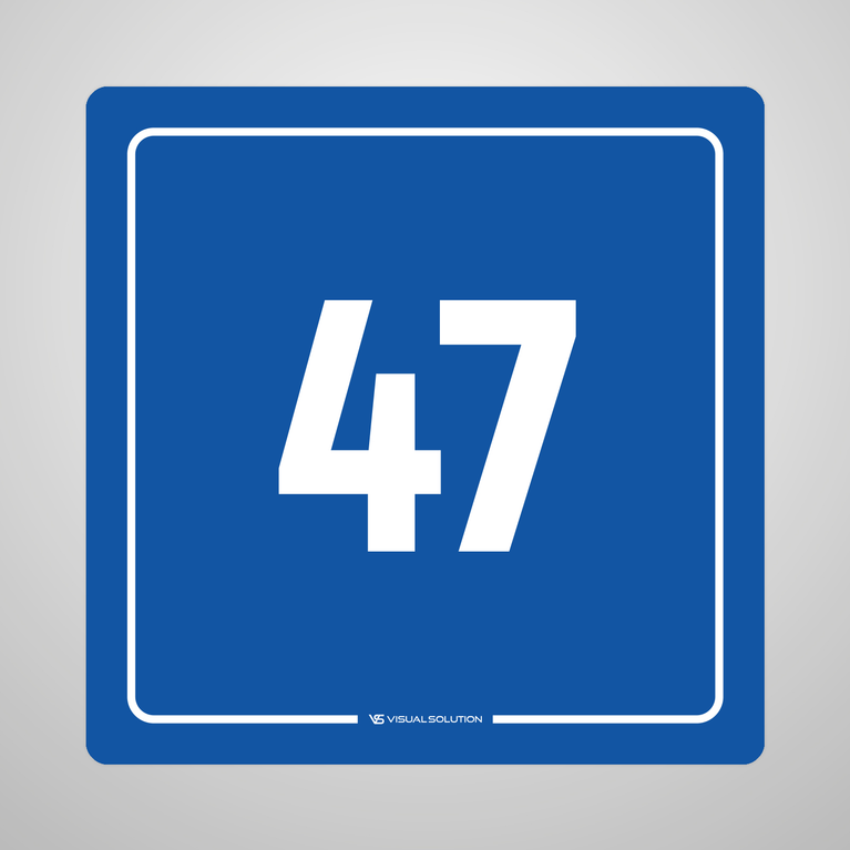 Naklejka informacyjna: numer 47