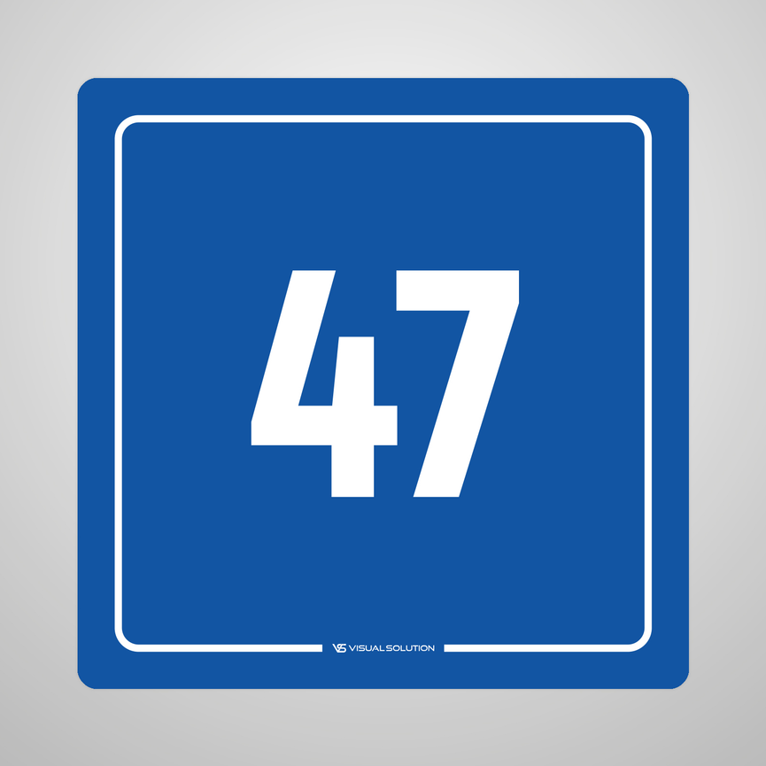 Naklejka informacyjna: numer 47
