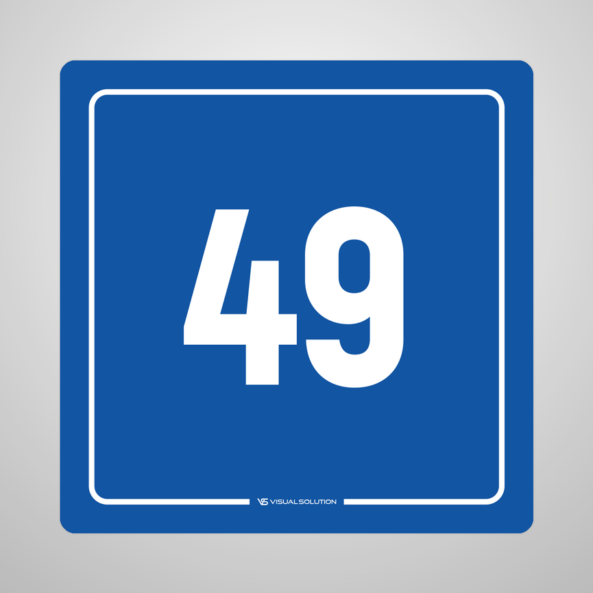 Naklejka informacyjna: numer 49