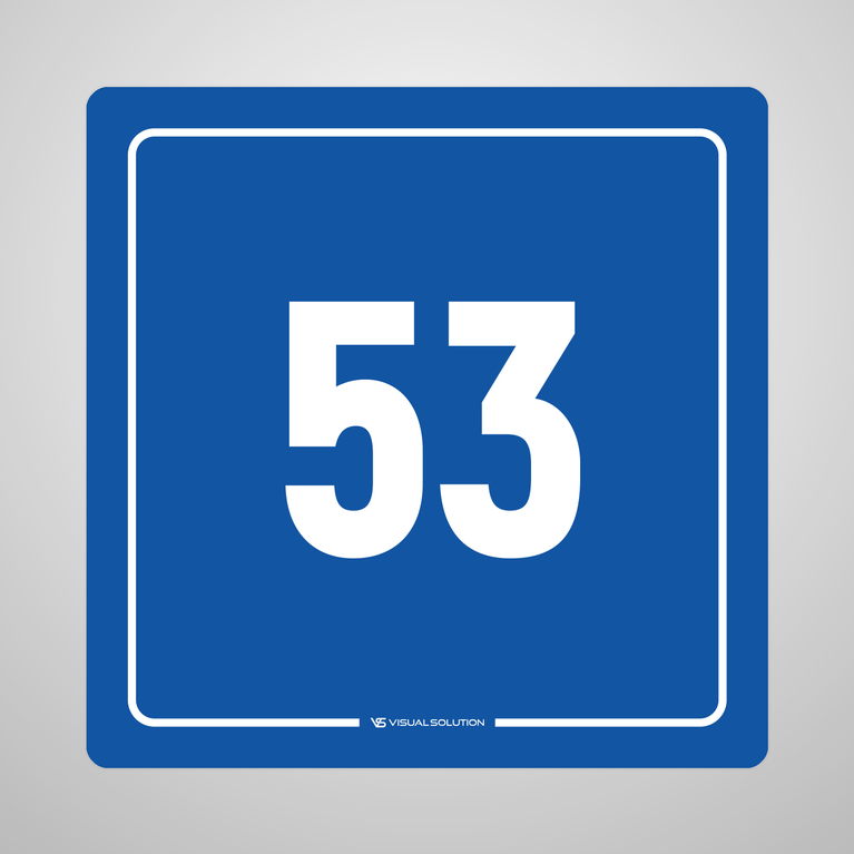 Naklejka informacyjna: numer 53