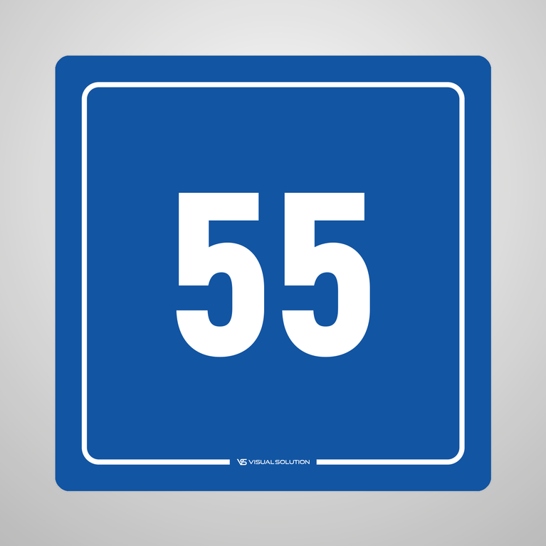 Naklejka informacyjna: numer 55
