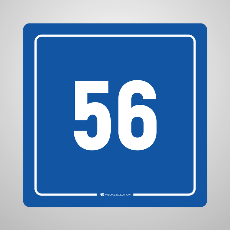 Naklejka informacyjna: numer 56
