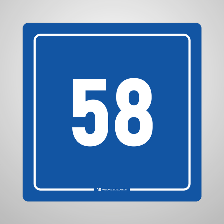 Naklejka informacyjna: numer 58