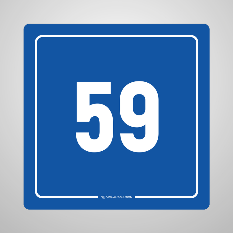 Naklejka informacyjna: numer 59