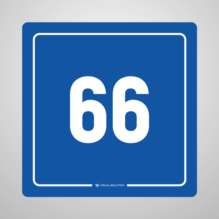 Naklejka informacyjna: numer 66