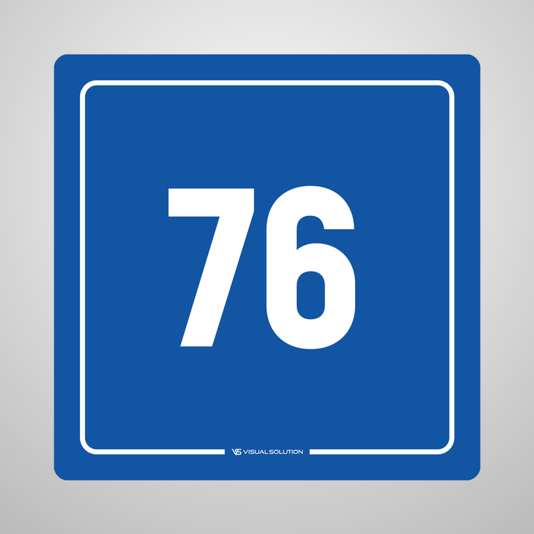 Naklejka informacyjna: numer 76