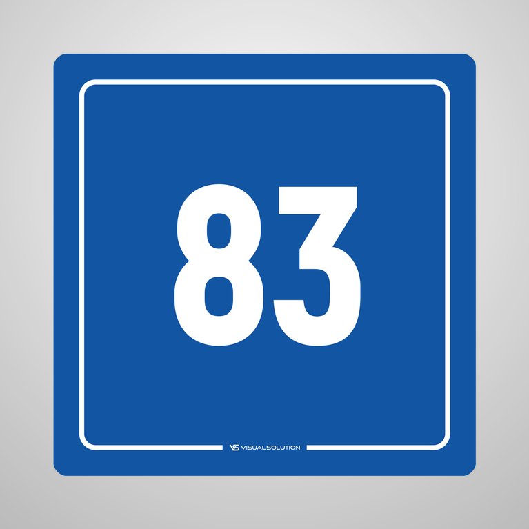Naklejka informacyjna: numer 83
