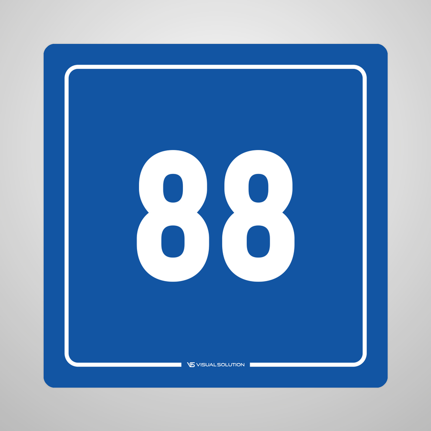 Naklejka informacyjna: numer 88