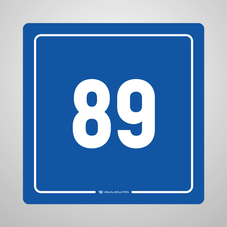 Naklejka informacyjna: numer 89