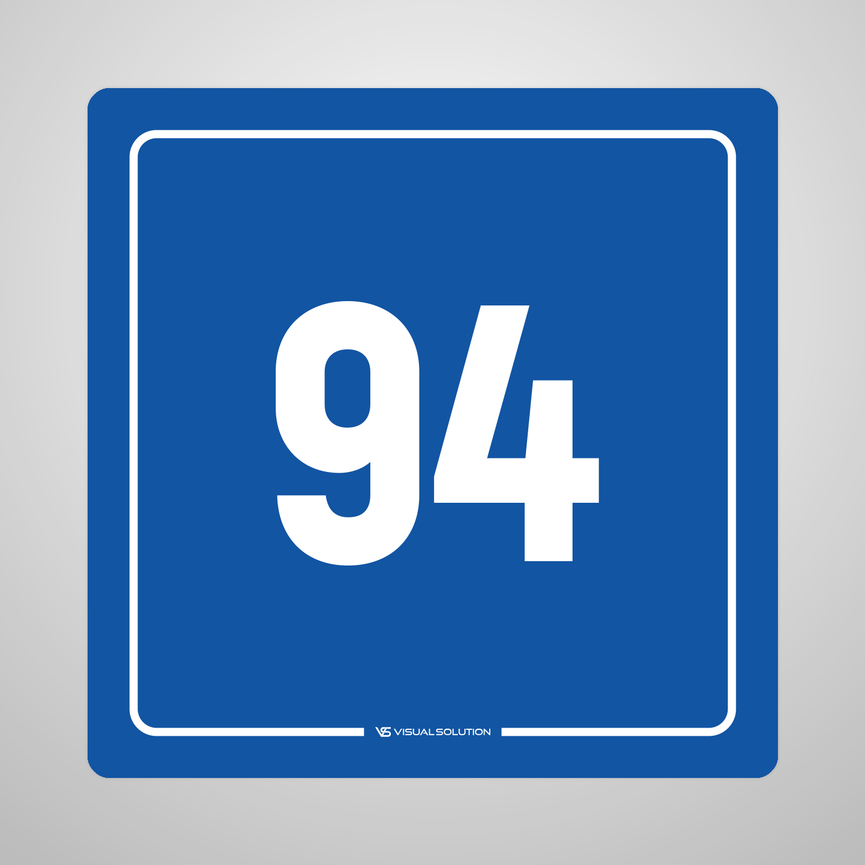 Naklejka informacyjna: numer 94