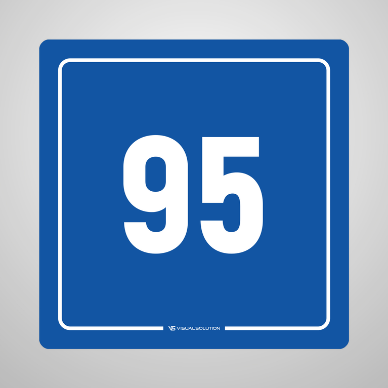 Naklejka informacyjna: numer 95