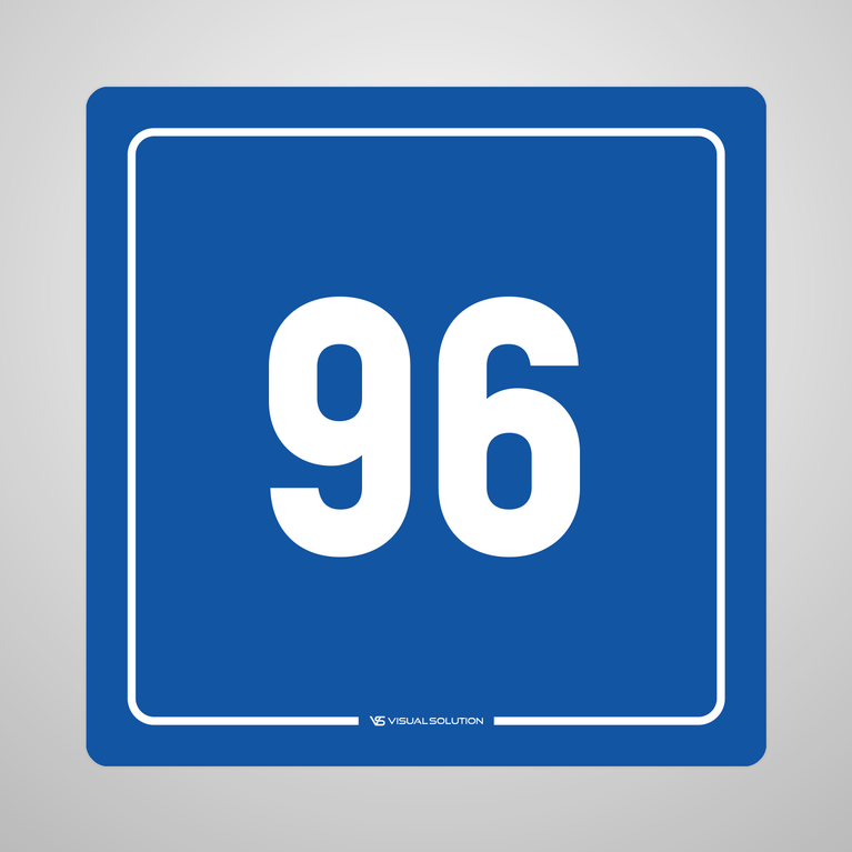 Naklejka informacyjna: numer 96