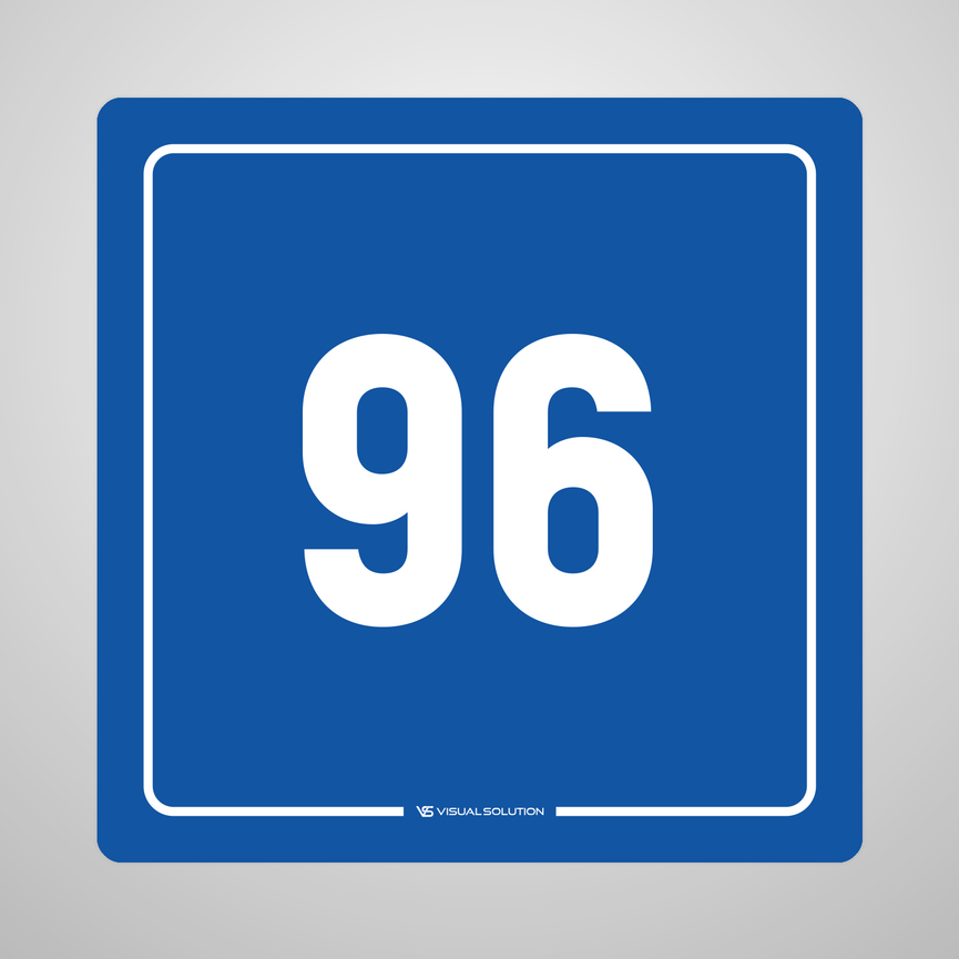 Naklejka informacyjna: numer 96