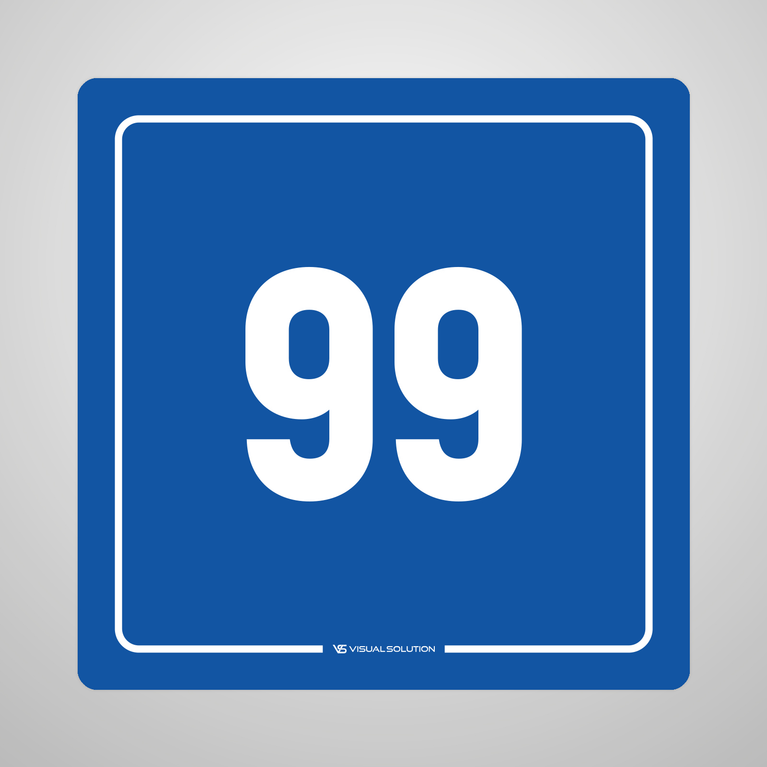 Naklejka informacyjna: numer 99