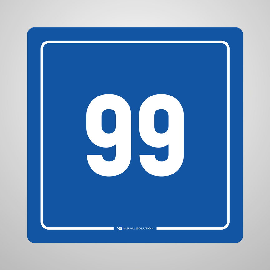Naklejka informacyjna: numer 99