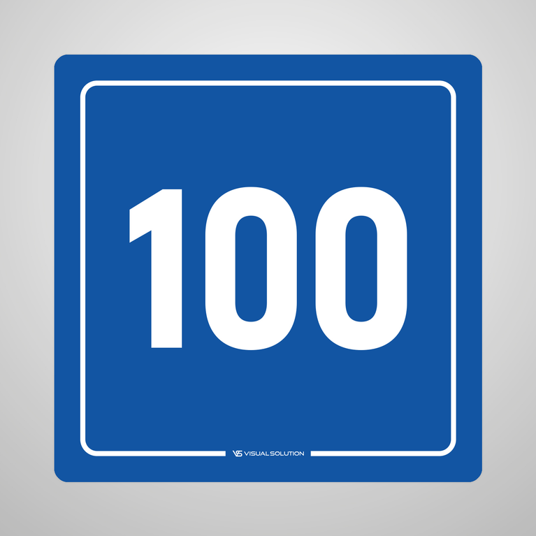 Naklejka informacyjna: numer100