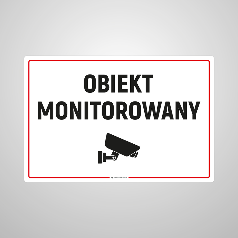 Naklejka informacyjna: Obiekt Monitorowany