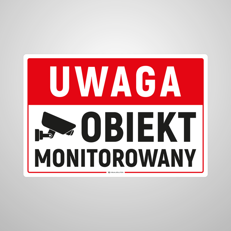 Naklejka informacyjna: Obiekt Monitorowany