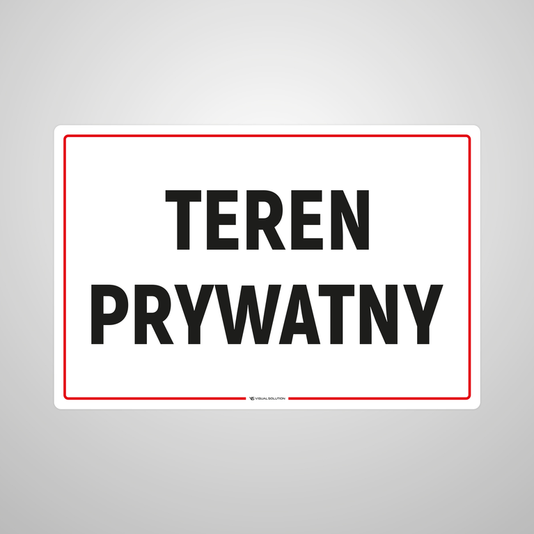 Naklejka informacyjna: Teren Prywatny
