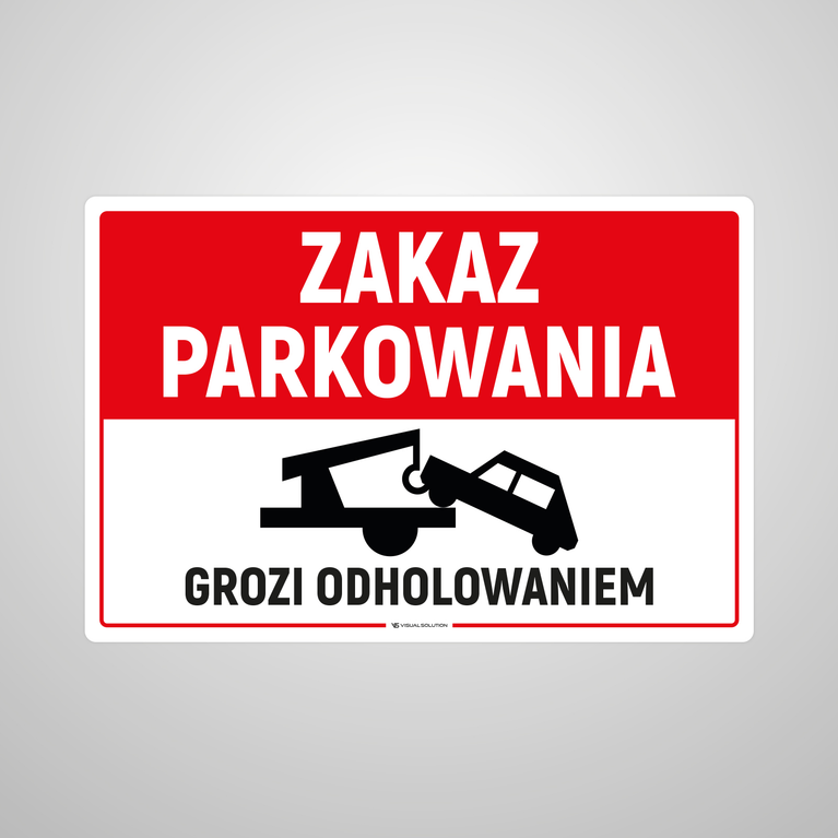 Naklejka informacyjna: Zakaz Parkowania