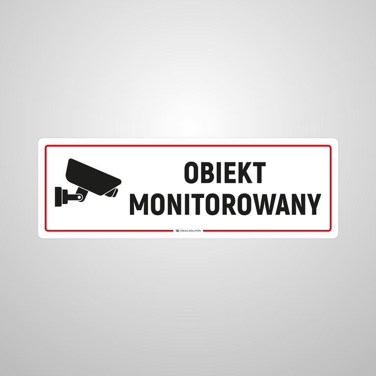 Naklejka informacyjna: Obiekt Monitorowany