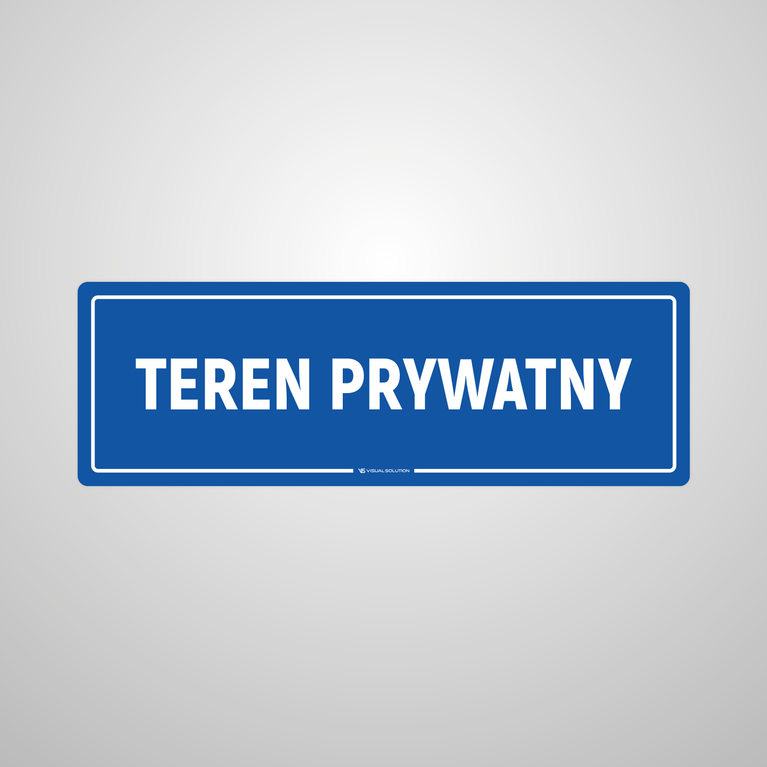 Naklejka informacyjna: Teren Prywatny
