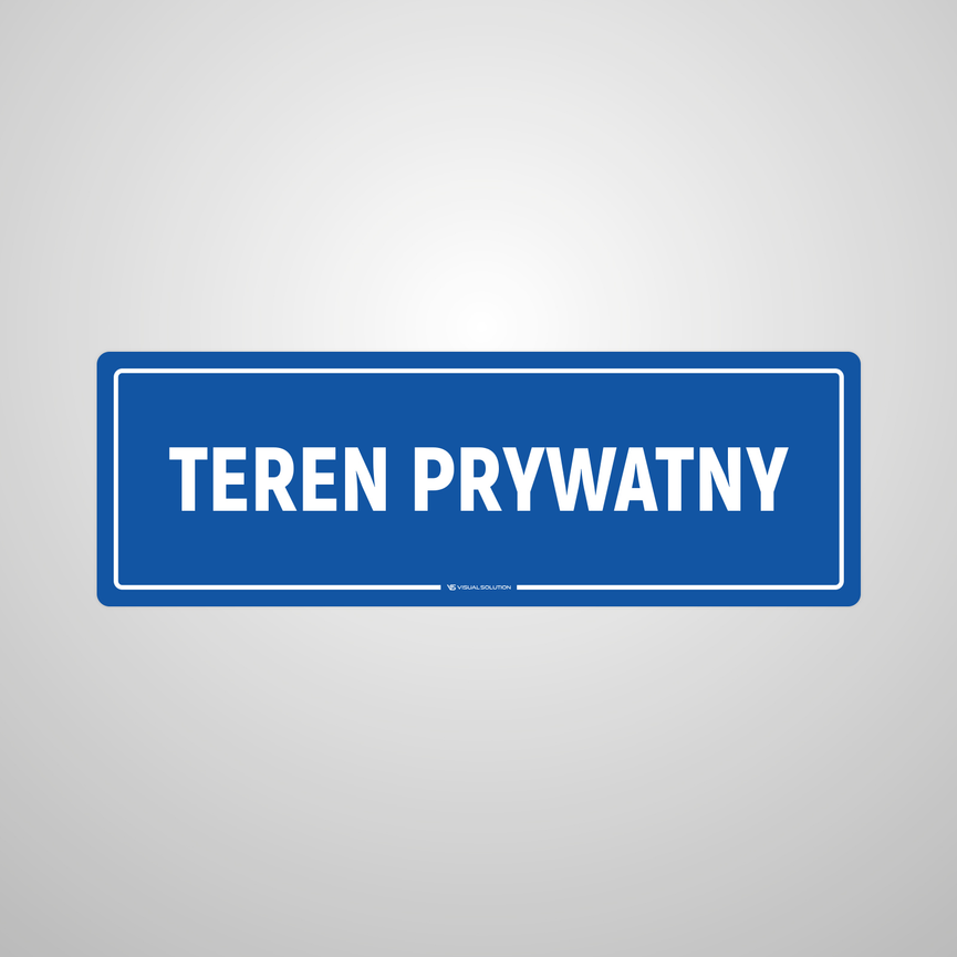 Naklejka informacyjna: Teren Prywatny
