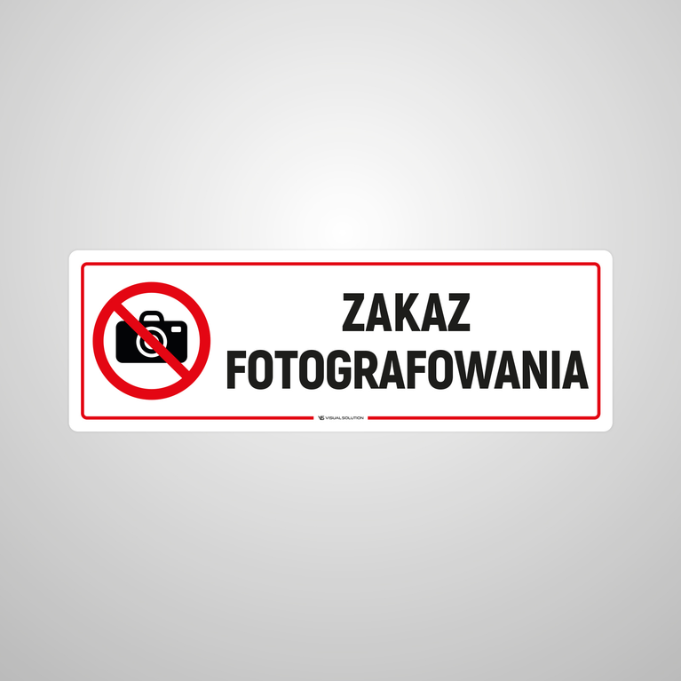 Naklejka informacyjna: Zakaz Fotografowania